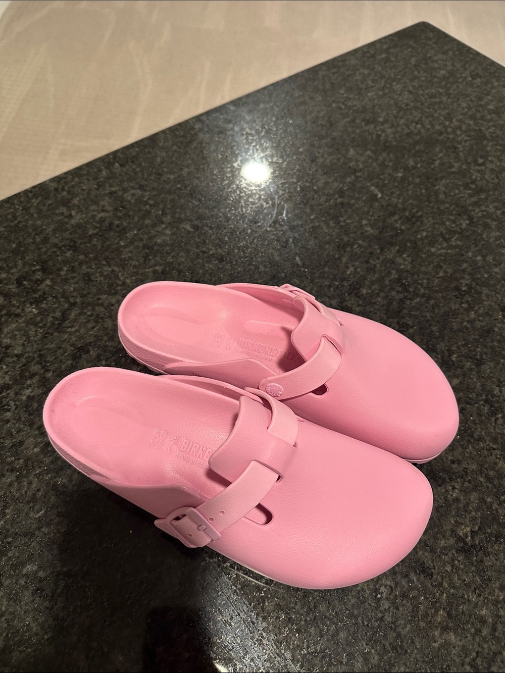 Birkenstock Pink EVA Slip-On Clogs with Adjustable Buckle
